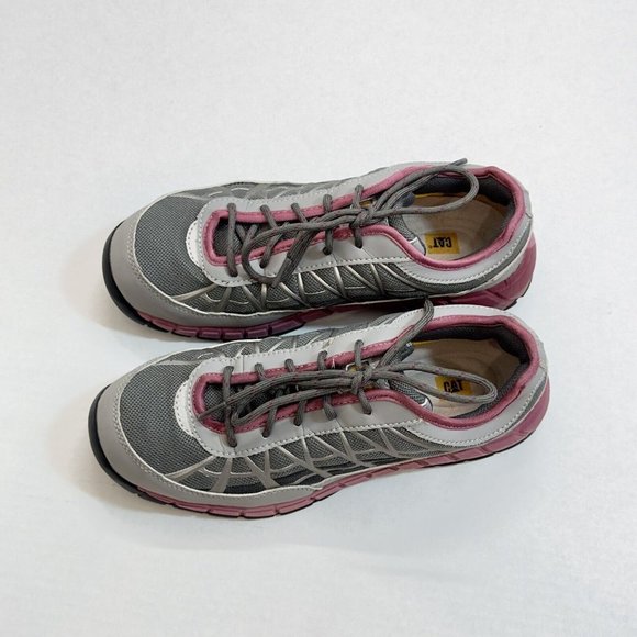 Ergo Cat Caterpillar Steel Toe Comfort Sneaker Shoes Women's 9 Pink Gray Flex - Picture 3 of 15